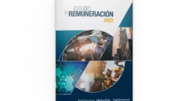 Portada del Estudio de Remuneración 2023 con imágenes de industria y tecnología.
