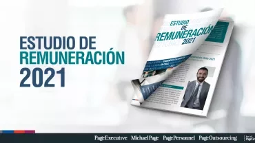 Informe Estudio de Remuneración 2021 con portada parcialmente abierta.